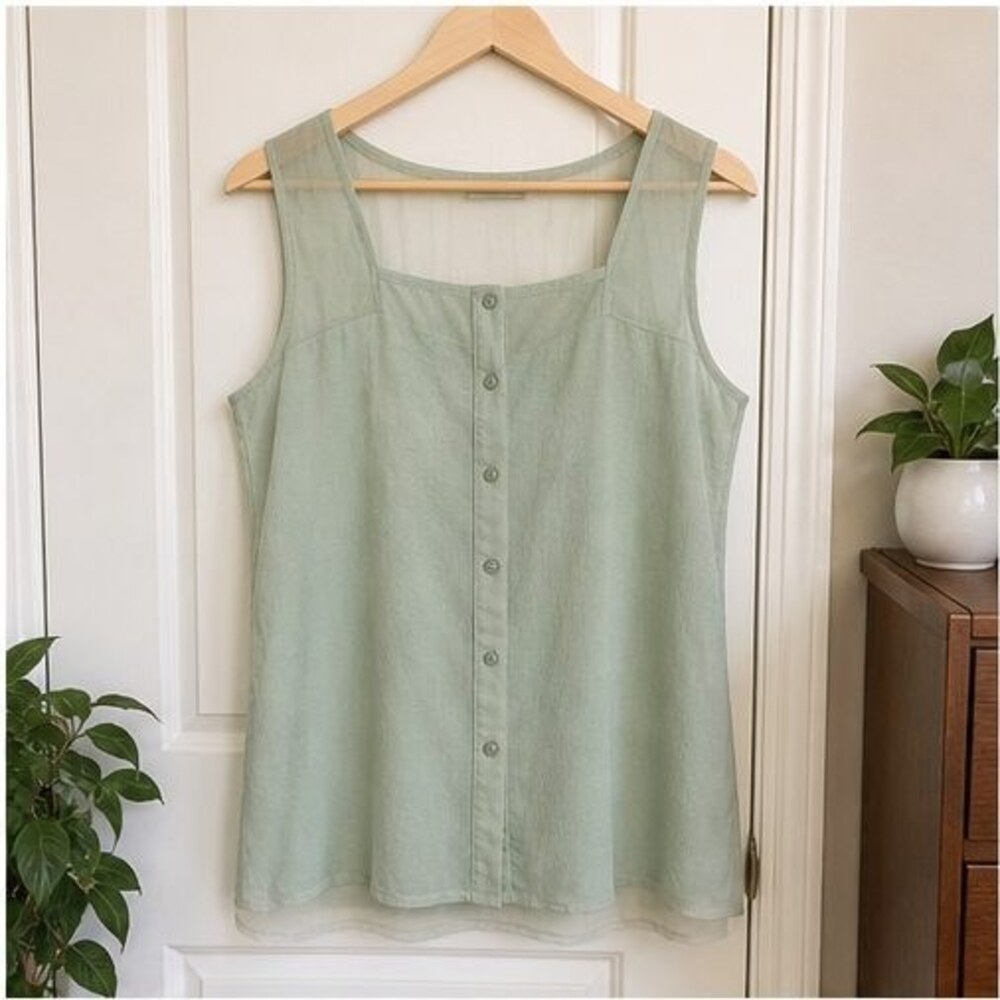 Sage Peplum Top